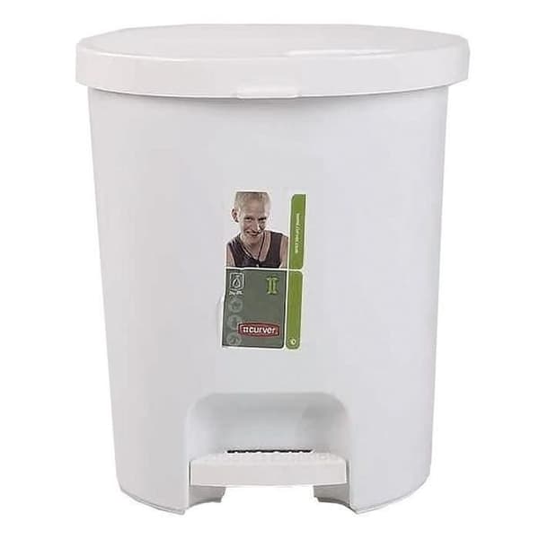 Curver papperskorg med pedal 15l vit 173195