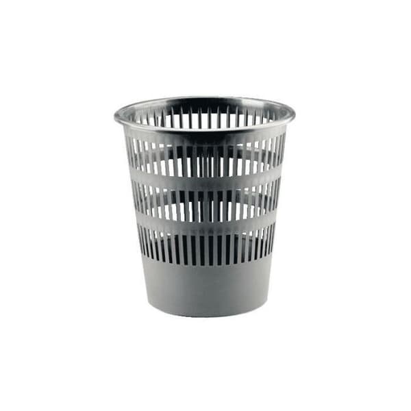 Rund perforerad plastkorg 16L grå
