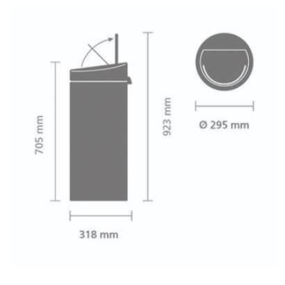 BRABANTIA Pedalbehållare NewIcon 30L Matt stål