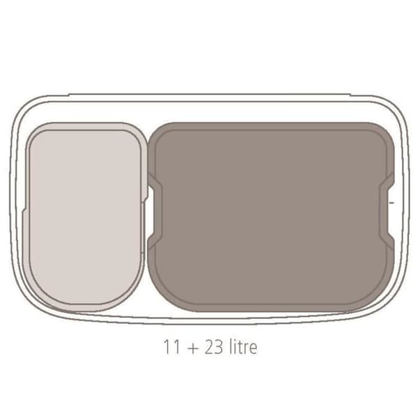 BRABANTIA Bo Touch Bin - 11 + 23 L - Matt stål