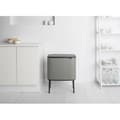 Miniatyrbild 4 av 4: BRABANTIA Bo Touch Bin - 3 x 11L - Mineral Betong Grå