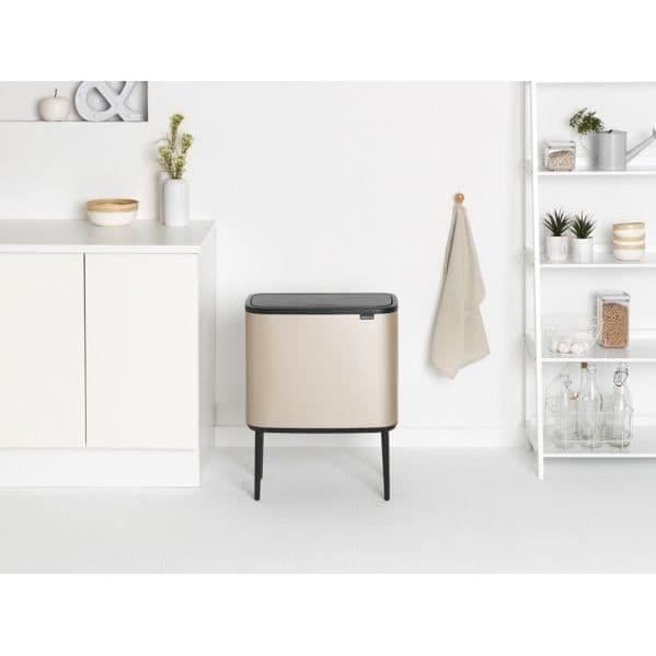 BRABANTIA Bo Touch Bin - 3 x 11L - Metalliskt guld