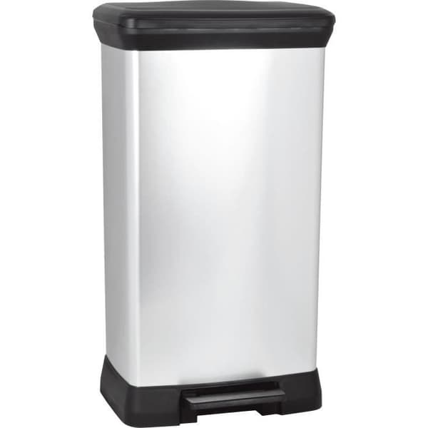 CURVER Pedalbehållare - 50 liter - Metalllook - Återvunnen plast