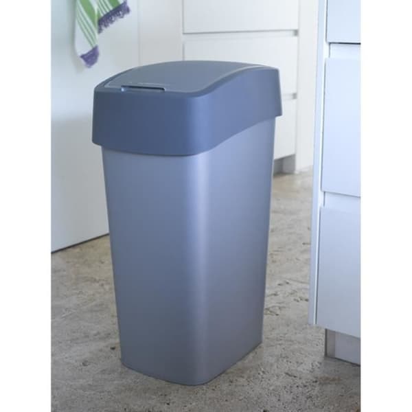 Flip Bin i polypropen 50L silver och antracit