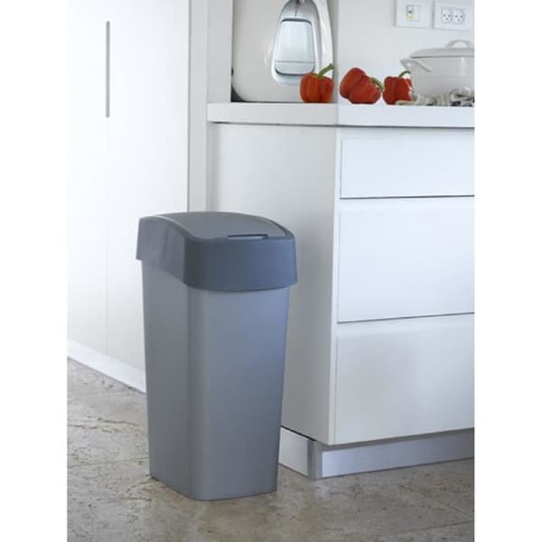 Flip Bin i polypropen 50L silver och antracit