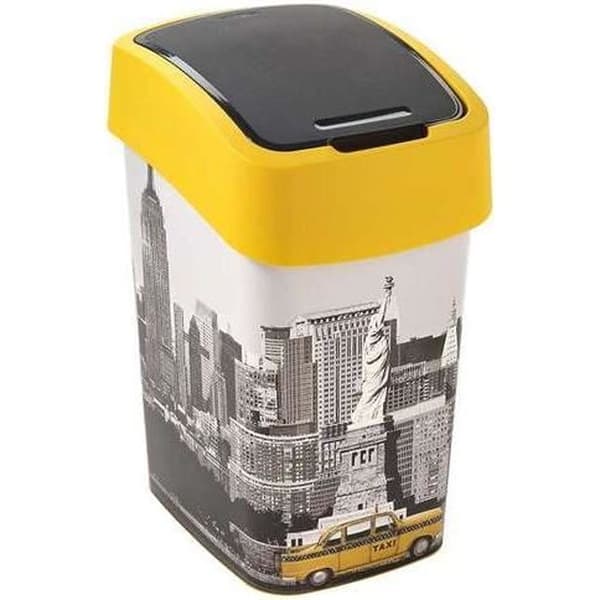 Curver 2045259 Flip Bin New York Dekoration Plast, Flerfärgad, 25 L