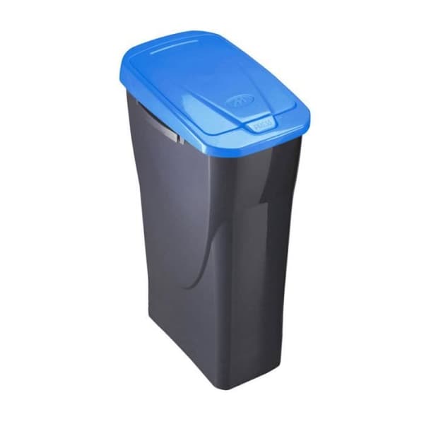Avfallskärl 15 liter ekobink med lock svart/blå 31x20x42cm mondex