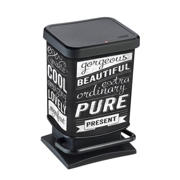 Rotho Paso Pedal Bin Hipster 20L musta