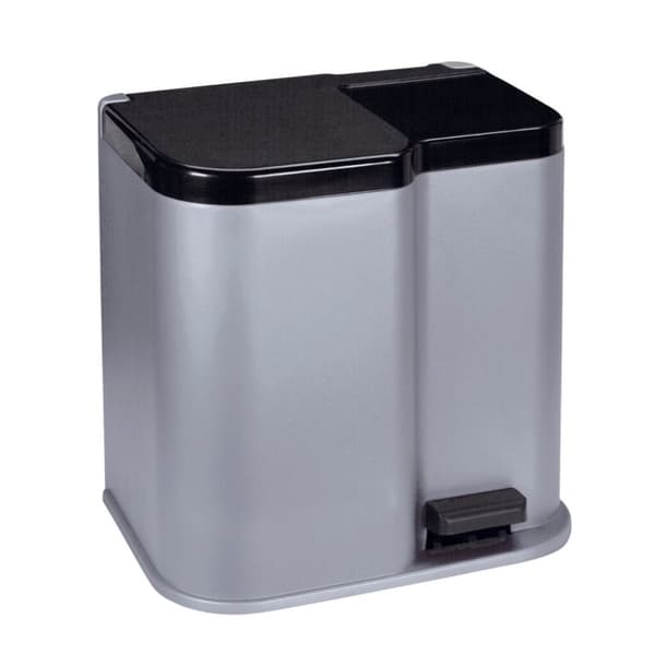 Curver Duo Pedal Bin 15L+6L Silver/Svart