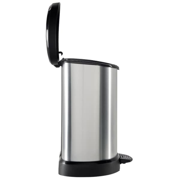 Curver Decobin Pedal Bin Oval 20L Silver/Svart