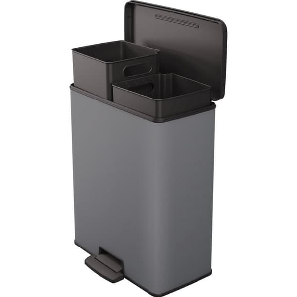 Curver Decobin Duo Avfallskärl 26+26L Cool Grey