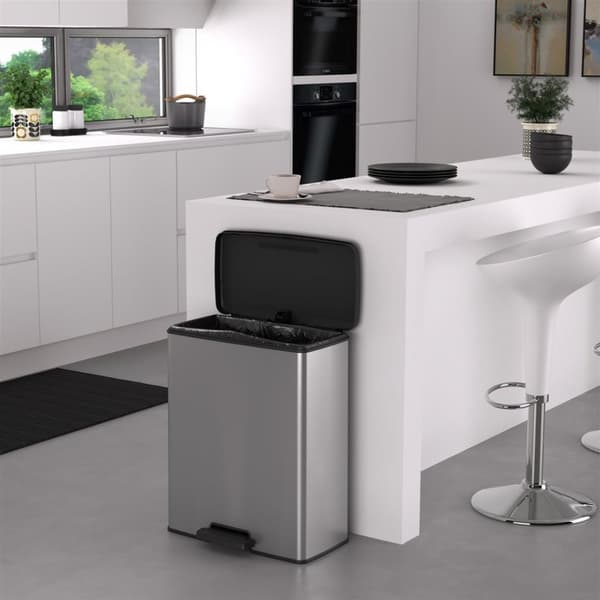 Curver Decobin Pedal Bin 65L Sølv Metallic
