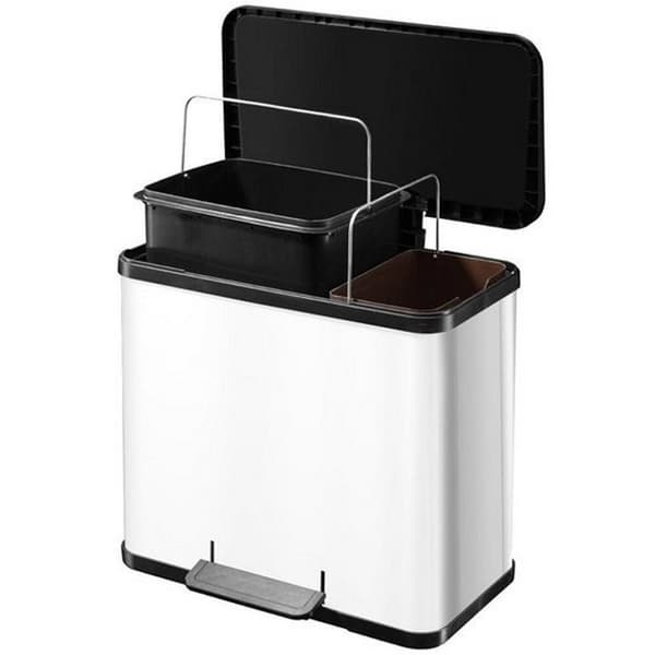 Hailo 0630-230 Oko Duo Plus L pedaalisäiliö 17+9L valkoinen/musta