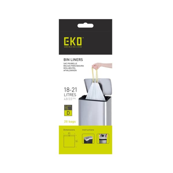 ECO Avfallspås Typ D 18-21 liters rulle med 20 avfallspåsar