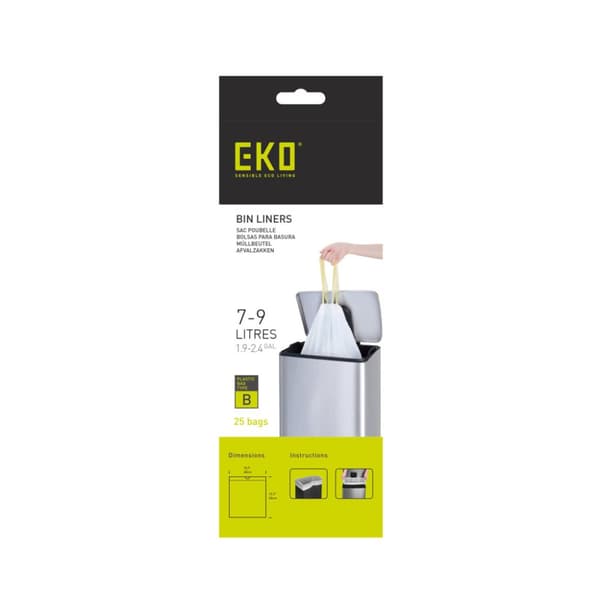 ECO avfallspåse 7-9 liters typ B rulle med 25 avfallspåsar