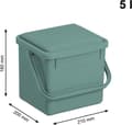 Pikkukuva 2 / 3: Rotho Bio Waste Bin 4,5L Mistletoe Green