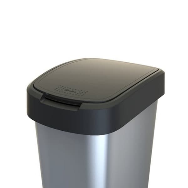 Rotho Twist Avfallskärl 50L Silver/Metallic