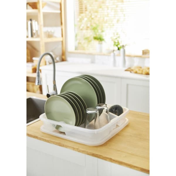 Rotho Geometrisk Dish Drainer Transparent