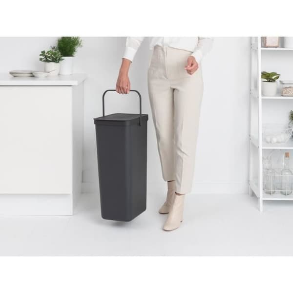 Sort & Go Sorteringskärl - BRABANTIA - 40 L - Grå