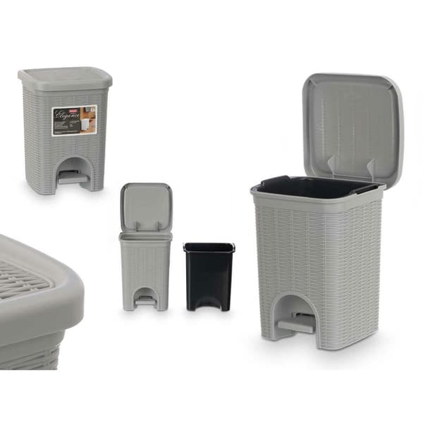 Papperskorg Stefanplast 30132 Ljusgrå Plast 6 L (6 antal)