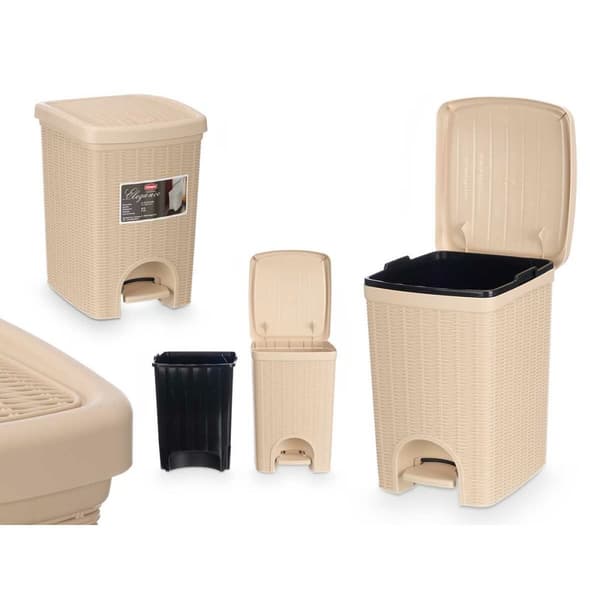 Papperskorg Stefanplast 30796 Beige Plast 20 L (6 antal)