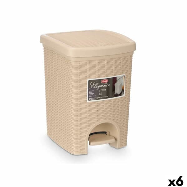 Papperskorg Stefanplast 30796 Beige Plast 20 L (6 antal)