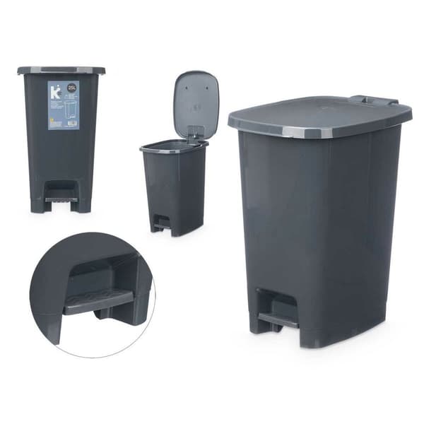 Pedalhink ABK-142 Antracitgrå Plast 25 L (6 antal)