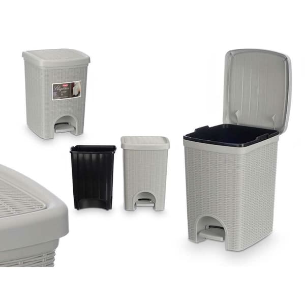 Papirkurv Stefanplast 30798 Lysegrå Plastik 20 L (6 enheder)