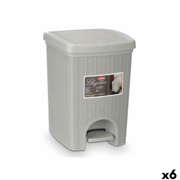 Søppelkasse Stefanplast 30798 Lysegrp Plast 20 L (6 enheter)