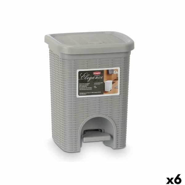Roskasanko Stefanplast 30132 Vaaleanharmaa Muovinen 6 L (6 osaa)