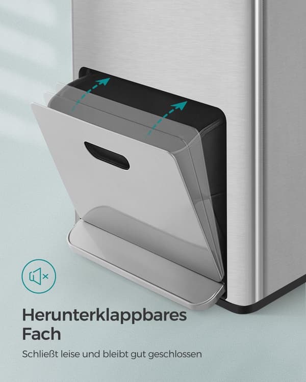 Køkken Prullen bin med pedal og 3 rum