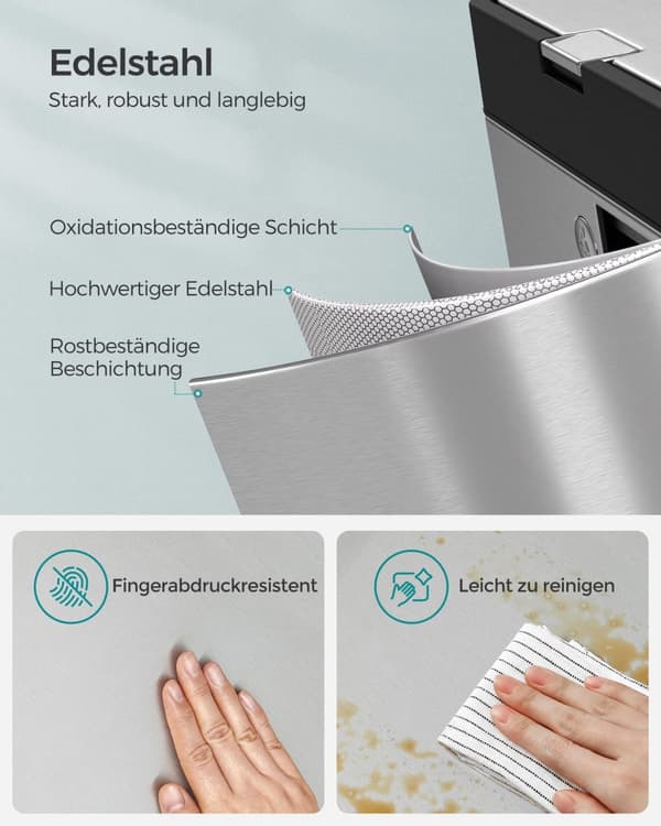 Køkken Prullen bin med pedal og 3 rum