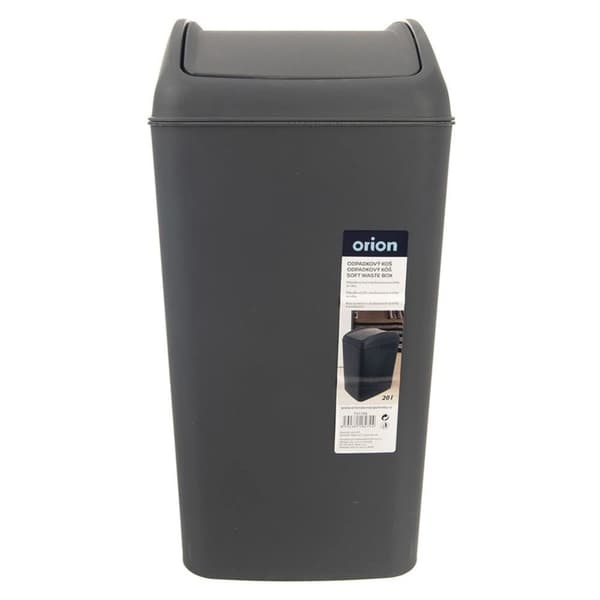 Grå plastaffaldsspand, 20 liter
