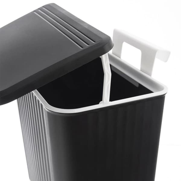 Hængende affaldsspand, sort, 13 liter