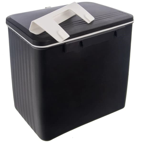 Hængende affaldsspand, sort, 13 liter