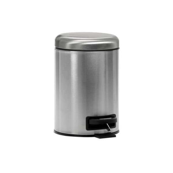 GENERIC - Silver Metall Badrumsbehållare 3l Andrea House