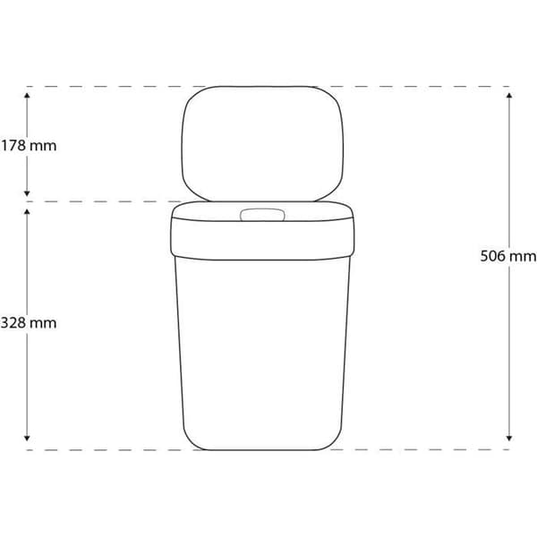 Återvinningskärl, Curver, Ready To Collect, selektiv sorteringsbehållare, 10 liter, vit