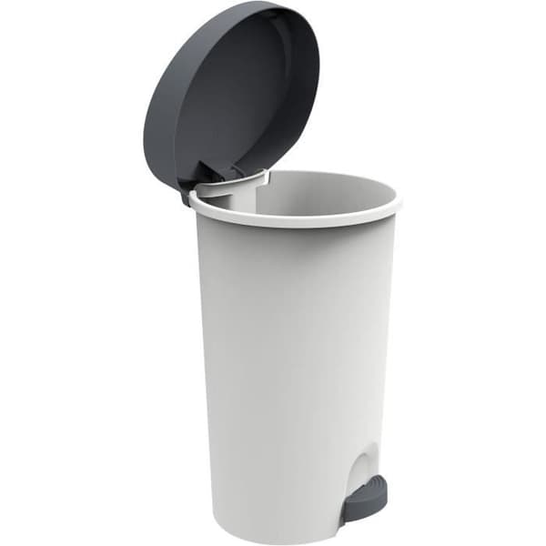 27 L Stepy EDA papperskorg - Apédale - För 30 L påse - 35,4 x 30,3 x 52,2 cm - Betonggrå - Plast