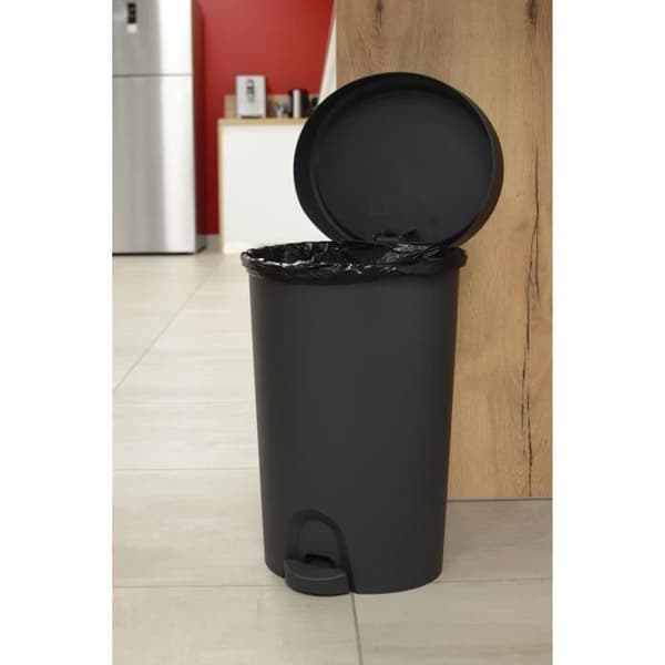 Bin 27 L Stepy EDA - Apedal - För 30 L påse - 35,4 x 30,3 x 52,2 cm - Antracitgrå - Plast