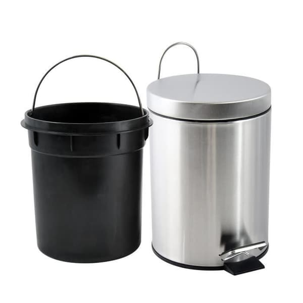 MSV Bin - Satinfinish med avtagbar hink - 3 L - Grå