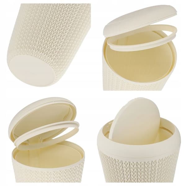 Curver Tricot Soppåse för Badrum Tricot, Plast, Brutet Vitt, 22.4 x 29.5 cm