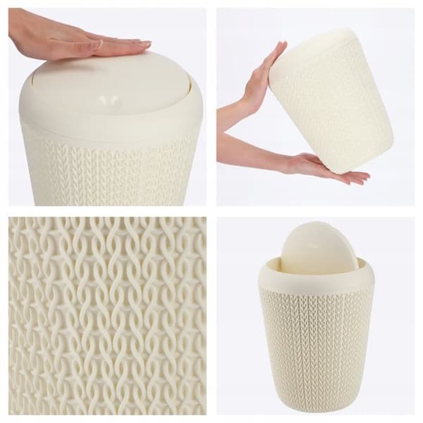 Curver Tricot Soppåse för Badrum Tricot, Plast, Brutet Vitt, 22.4 x 29.5 cm