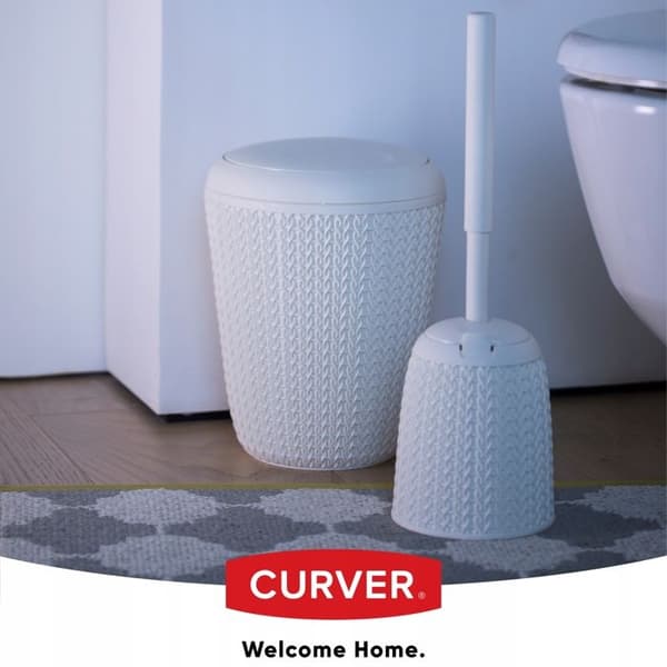 Curver Tricot Soppåse för Badrum Tricot, Plast, Brutet Vitt, 22.4 x 29.5 cm