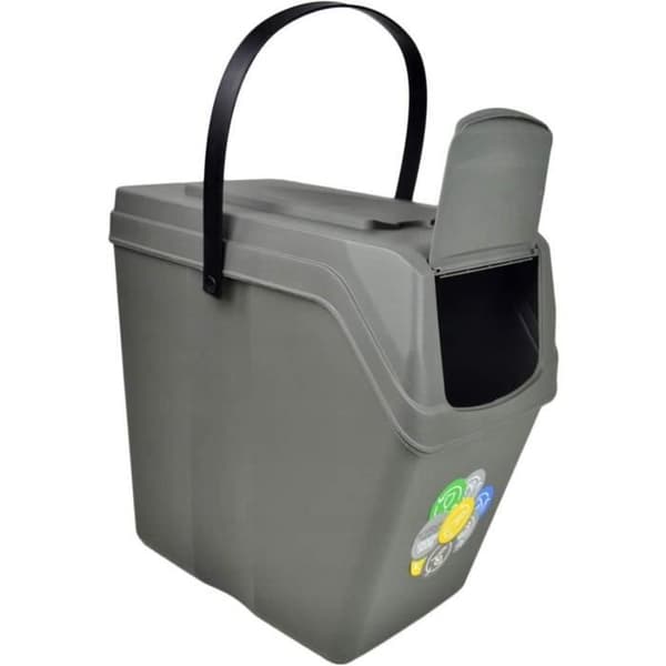 Sorteringskärlsats 5x25 L grå ISWB25S5 Sortibox