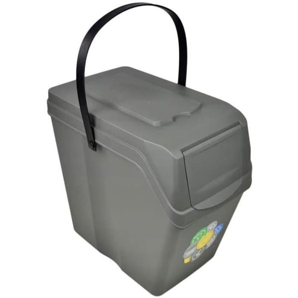 Sorteringskärlsats 5x25 L grå ISWB25S5 Sortibox