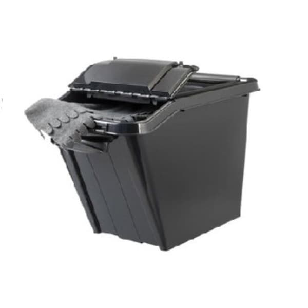 Plastback med lock och klaff 58L - färg: Svart - storlek hxlxl (mm): 438x395x650 volym (l): 58l Färg: Svart - Storlek