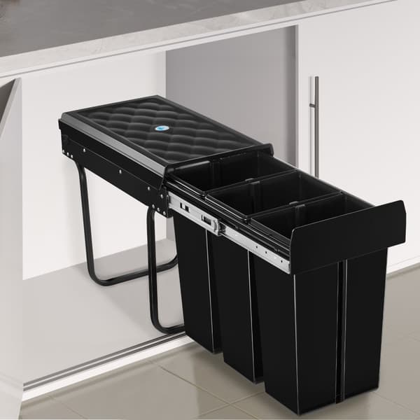 Sopsortering Ashlyn, 3-kärl, 30L - svart