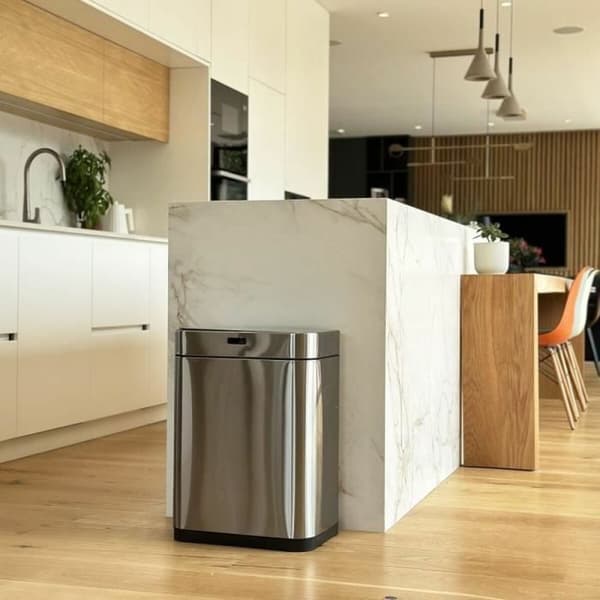 Soptunna Kitchen Move Grå Metall Rostfritt stål 60 L