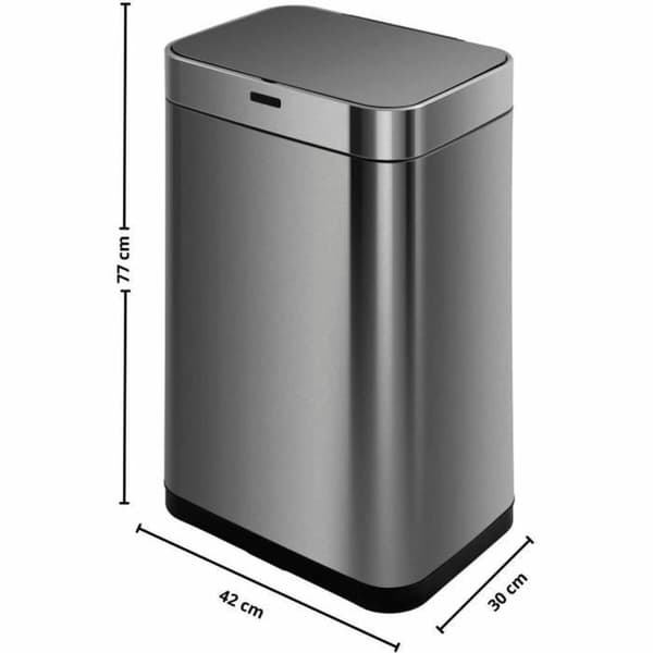 Soptunna Kitchen Move Grå Metall Rostfritt stål 60 L