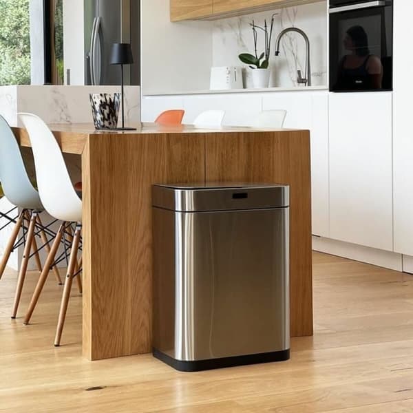 Soptunna Kitchen Move Grå Metall Rostfritt stål 60 L
